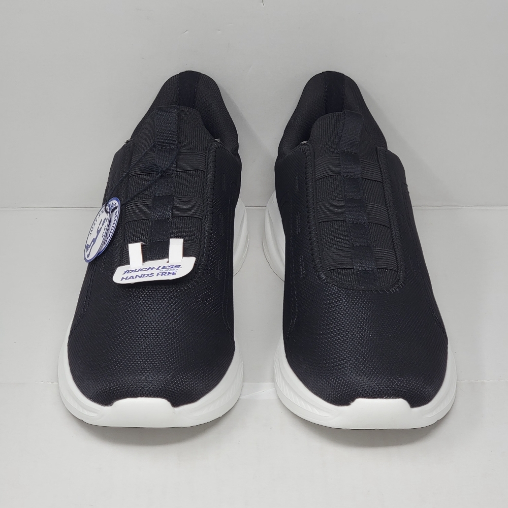 🆕JBU🆕Men's Black White Touch-Less Hands Free Slip On Sneakers Shoes Size 12 New - Picture 6 of 10